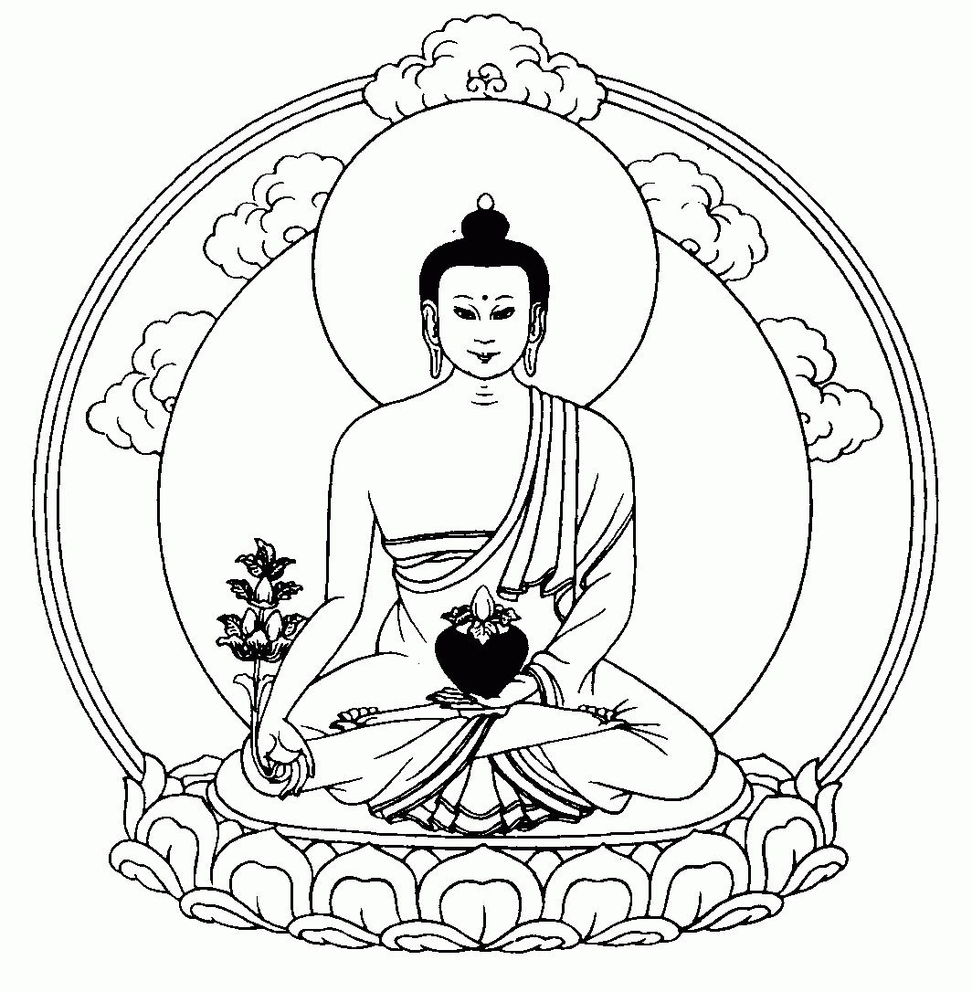 Plansa de colorat cu Buddha 15 7
